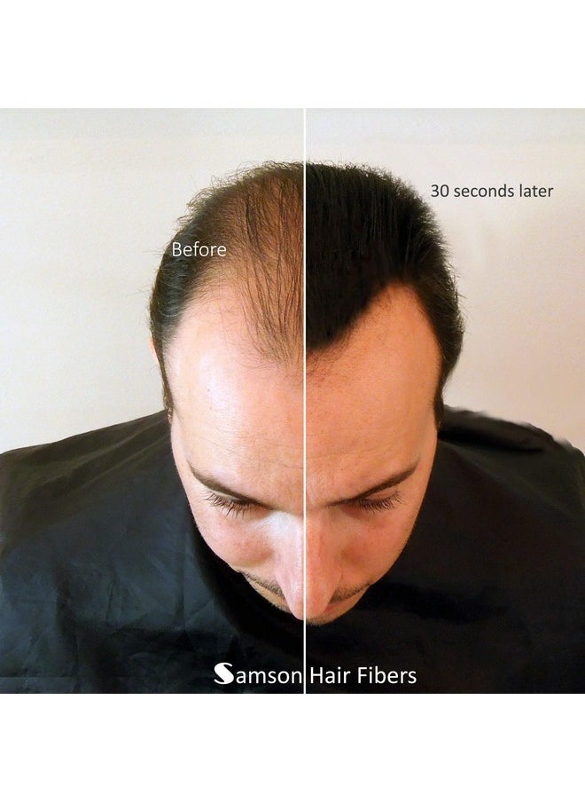 Samson Hair Fibers - For Thinning Hair 100% Undetectable Natural Formula Completely Conceals Hair Loss In Seconds. Covers Bald Spots. Thicken Your Hair Instantly 25 Grams Refill (Dark Brown) - Image 1
