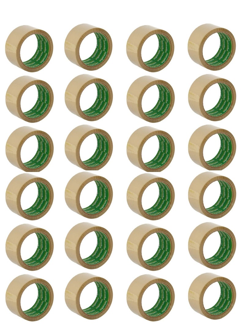 Fantastick 24-Piece Brown Two Inch Wide Packaging Tape 50 Yards Length  - Image 1