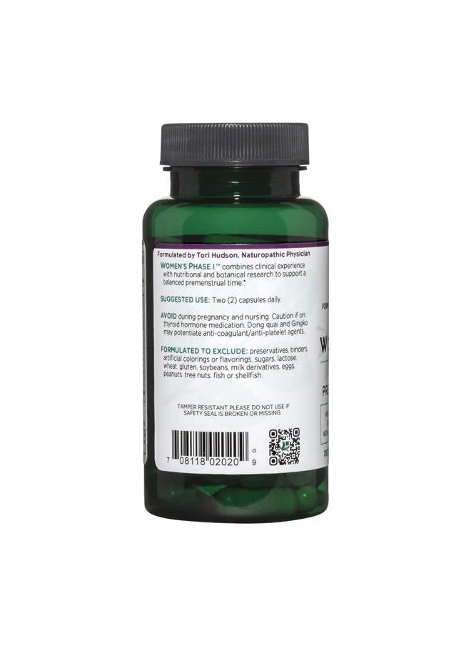 Vitanica - Women's Phase I, Premenstrual Support, Vegan, 60 Capsules - Image 1