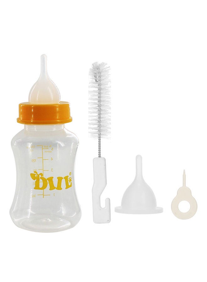 NIBEMINENT Puppy Kitten Feeding Bottle Kit Clear/Orange 150ml