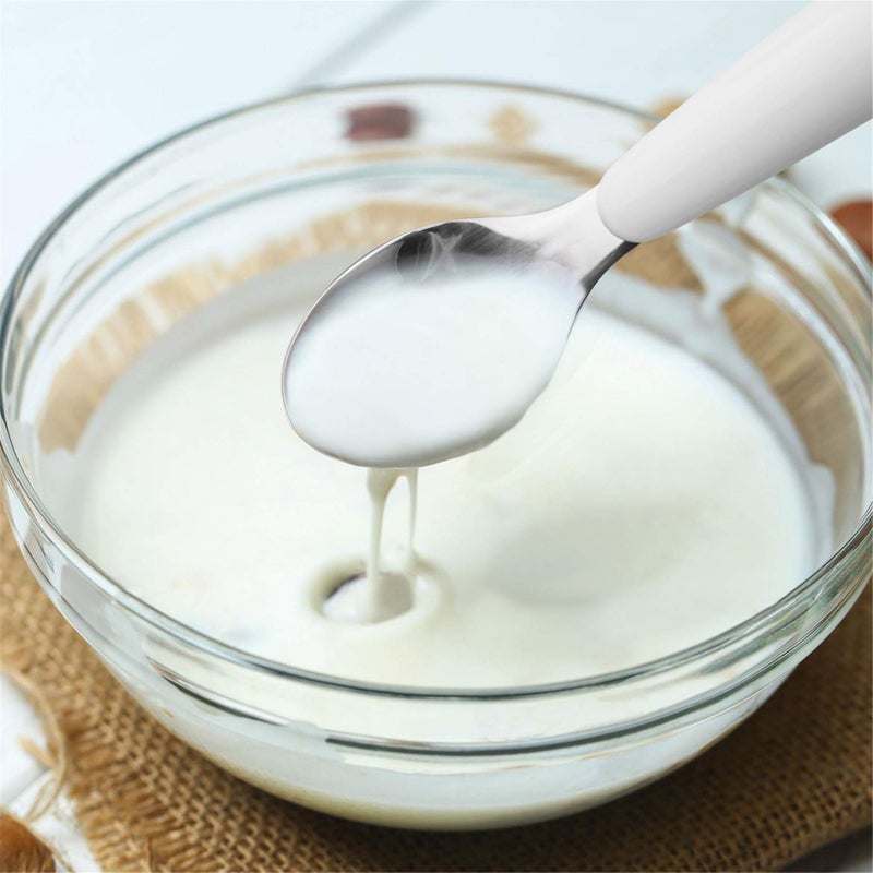 Kirecoo مجموعة كيريكو 2 لأدوات الطعام للأطفال، شوك وسكاكين للأطفال، مجموعة أدوات الطعام للأطفال من الفولاذ المقاوم للصدأ، مصممة لتسهيل التغذية الذاتية مع حقائب سفر خالية من BPA (أبيض ووردي) - Image 4