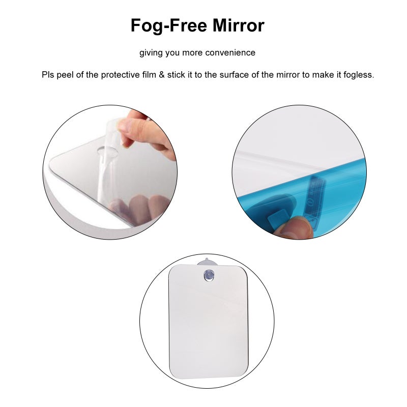 Shaving Mirror: Round Fog-Free Suction Cup Mirror - Shatterproof Plastic Mirror With Hook And Holders For Shower Shaving Travel Home Use - Image 5