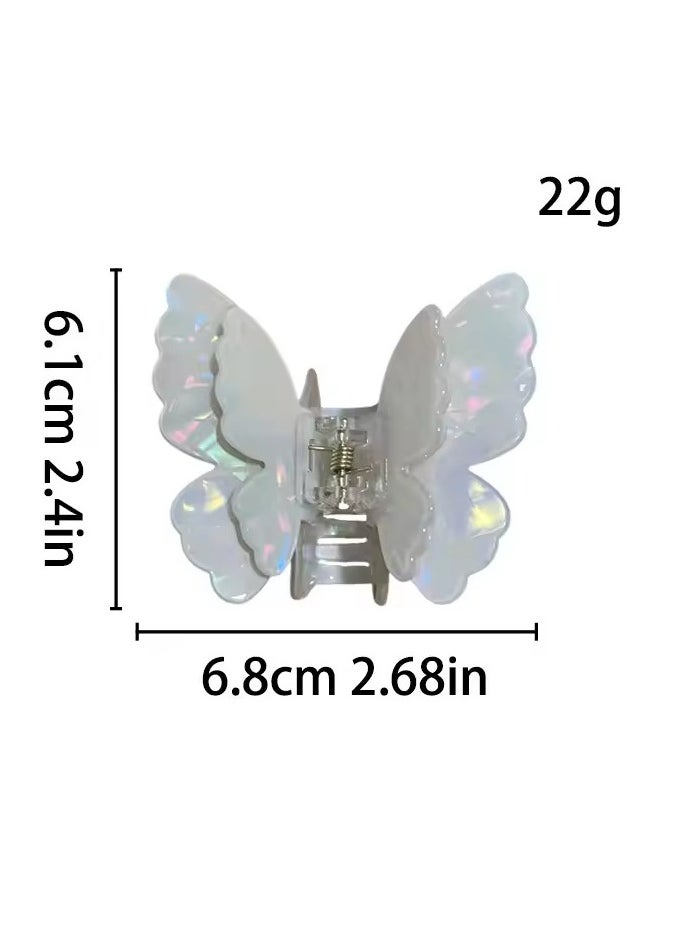 Goolsky Colorful Fairy Butterfly Hair Claw Acetate Sweet Princess Butterfly Crab Hair Clips for Women Girls Hairpin Hair Accessories  - Image 3