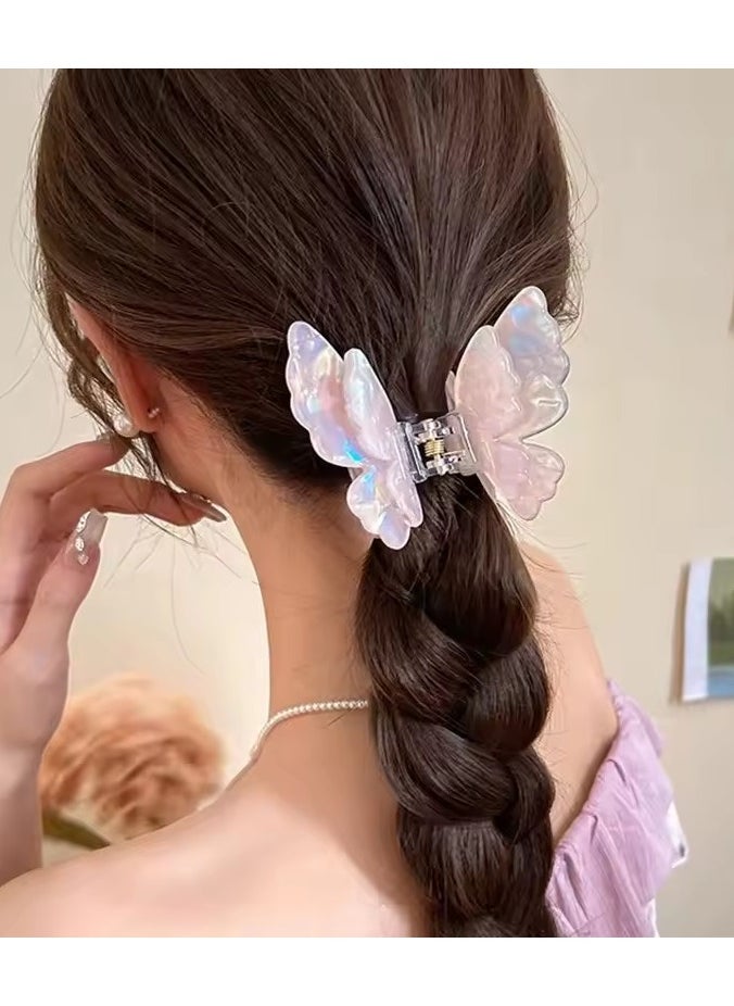 Goolsky Colorful Fairy Butterfly Hair Claw Acetate Sweet Princess Butterfly Crab Hair Clips for Women Girls Hairpin Hair Accessories  - Image 4