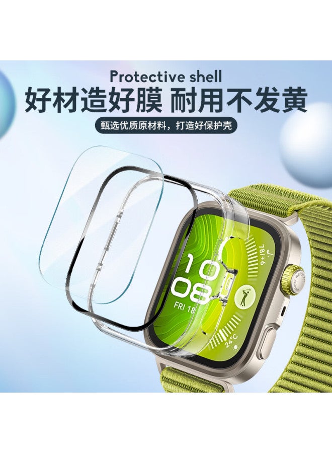 Weiqiantu Compatible With Huawei Watch Fit4 Pro Watch Case And Screen Protector, All-in Protective Film, Full Coverage, Anti-drop, Full Screen Protection, Shadow Series