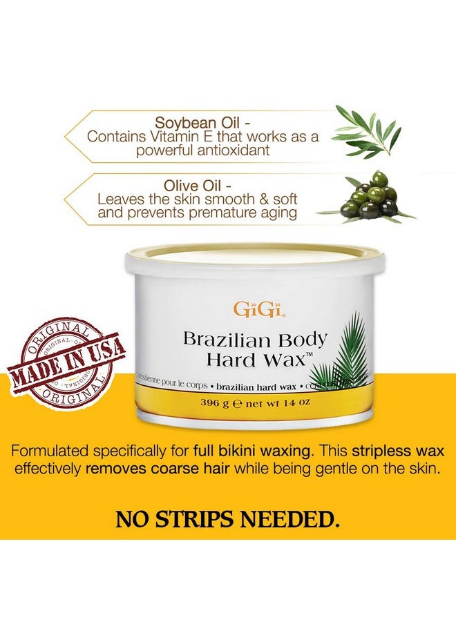 GiGi - GiGi Brazilian Body Hard Wax, Smooth and Soft Bikini, Non-Strip, Suitable for Sensitive Skin, 14 oz, 1-pc - Image 1