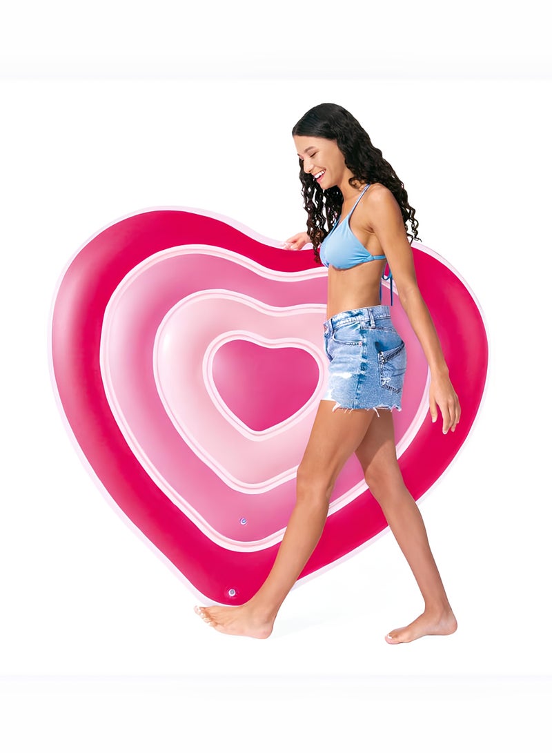 INTEX Pink Sweetheart Inflatable Float 155x135x25cm - Heart Shape - Image 2