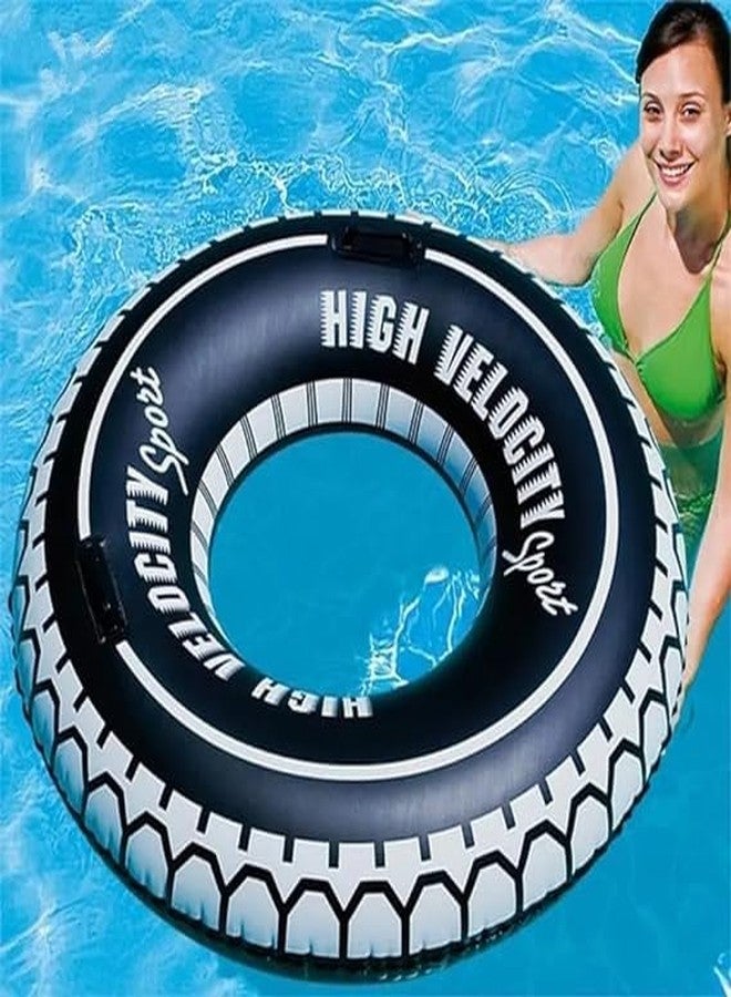 SOLDTRUE Inflatable Giant Tire Swimming Ring - 35" Adult Pool Float for Relaxing in The Lake & Ocean (88cm) - Image 1