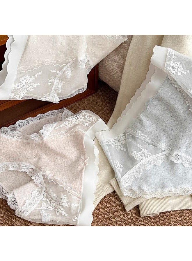 Madallo A-class Baby Cotton Women's Underwear Women's Pure Cotton Antibacterial Crotch Lace Girl's Underwear Mid-waist Triangle Pants - Image 4