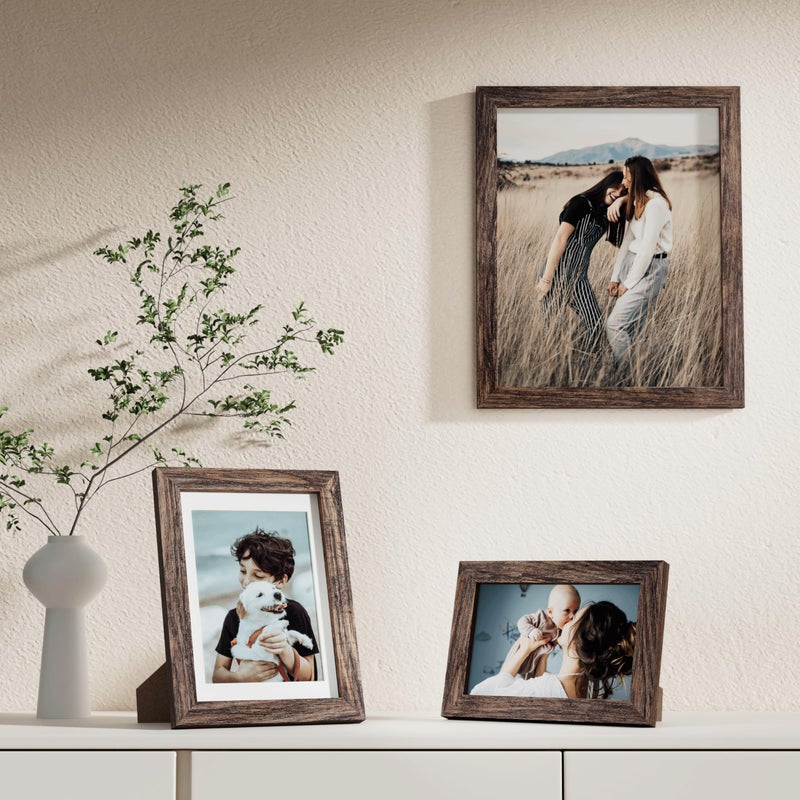 Vittanly 10 Pack Picture Frames Collage Wall Decor  Gallery Wall Frame Set for Wall or Tabletop Display  Multi Sizes with Two 8x10  Four 5x7  and Four 4x6 Photo Frames  Brown - Image 4