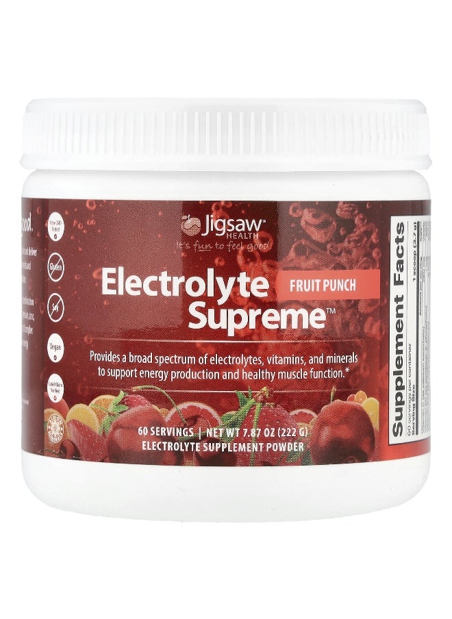 Jigsaw Health Jigsaw Health, Electrolyte Supreme™, Fruit Punch, 7.87 oz (222 g)  - Image 1