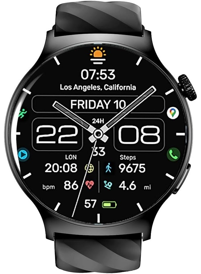 Faster Nerv Watch 3 Pro- Smart Watch with AI Voice Control and Multiple Sports Mode, Monitors Heart Rate, Stress, and Sleep- Smart Watches for Men and Women with 1.99 Inches Always On Display Black - Image 1