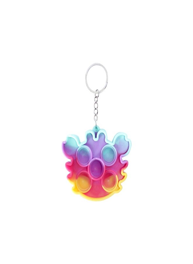 AASA Mini Pop Push It Toy Key Chain Silicone Squeeze Sensory Tools to Relieve Emotional Stress for Kids and Adults (Set of 2Pcs, Multicolor) - Image 4