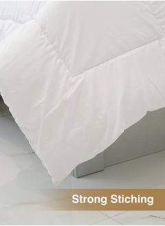 GOODNIGHT Soft Solid Single Size Duvet Microfiber White 160x210 cm  - Image 4