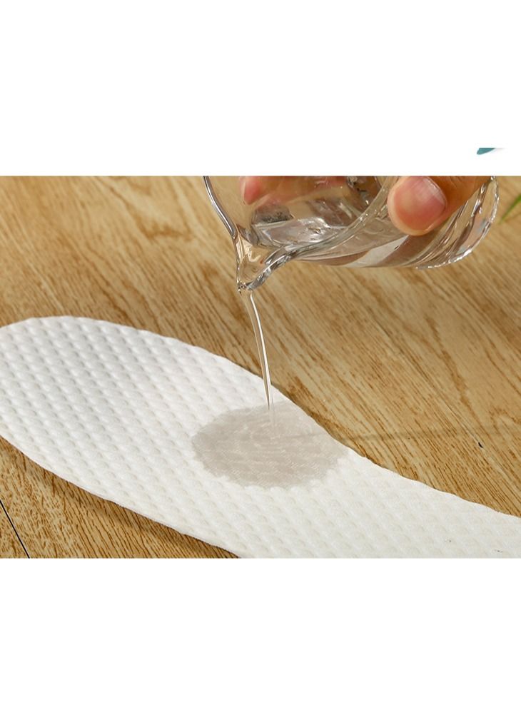 Y&D 10-Pairs (Non-Sticky) White Disposable Breathable Slim Barefoot Insoles Natural Sweat Insoles Feet Solution Treatment Odor Eliminator Shoe Insert Pads for Walking Jogging Running  - Image 4