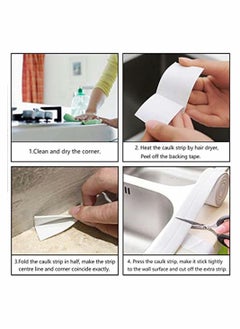 KASTWAVE Caulking Tape Strip, Anti-Mold Caulking Sealing Self-Adhesive Bathtub Caulking Tape  - Image 4