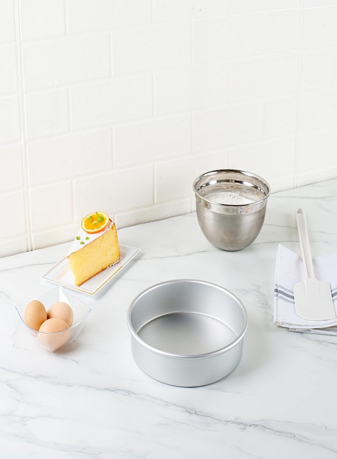Restaurantware-Met Lux 8 x 2 Inch Straight-Sided Baking Tin, 1 Round Cake Pan - Oven-Ready, Freezable, Anodized Aluminum Round Baking Pan, Greaseproof, For Layer Birthday Cake - Image 4
