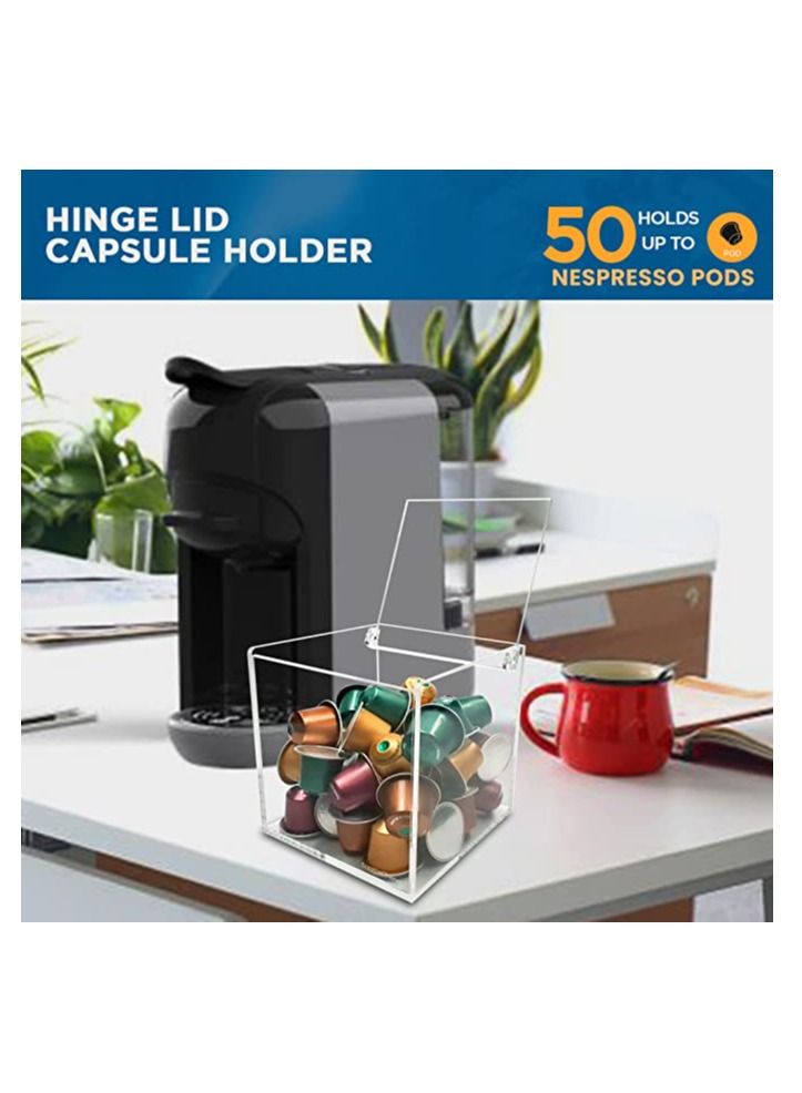 Creative Planet coffee pod holder for Nespresso Vertuoline k cup keurig capsules clear acrylic dispenser for coffee station also suited for creamers sugar packets & condiments - Image 3