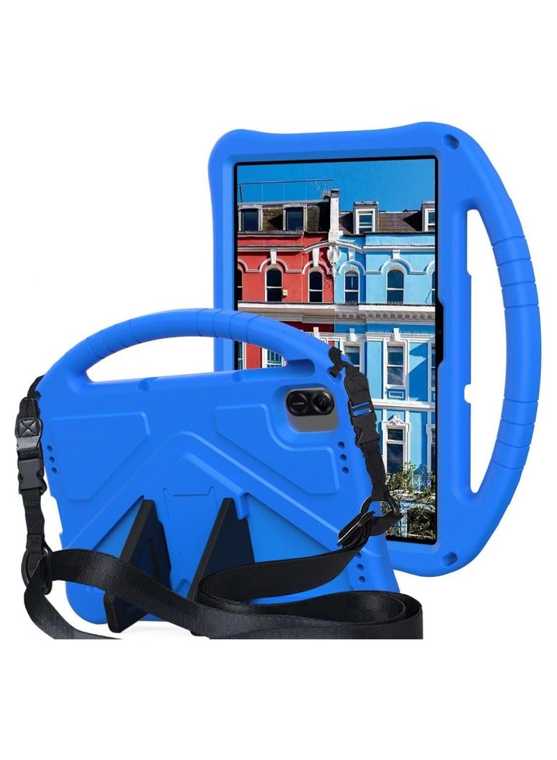 VKL Kids Case for Honor Pad X8a 11.0 inch 2024 Released, EVA Lightweight Durable and Shockproof Case with Handle/Kickstand/Shoulder Strap - Blue - Image 1