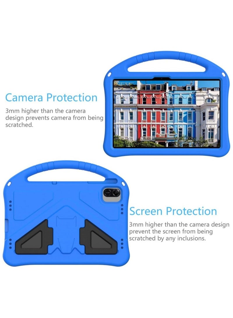 VKL Kids Case for Honor Pad X8a 11.0 inch 2024 Released, EVA Lightweight Durable and Shockproof Case with Handle/Kickstand/Shoulder Strap - Blue - Image 4