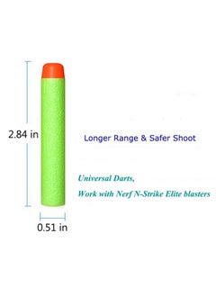 AMOSTING Refill Darts 100Pcs Bullet For Nerf N-Strike Elite 2.0 Zombie Strike Rebelle - Green With Storage Bag  - Image 2