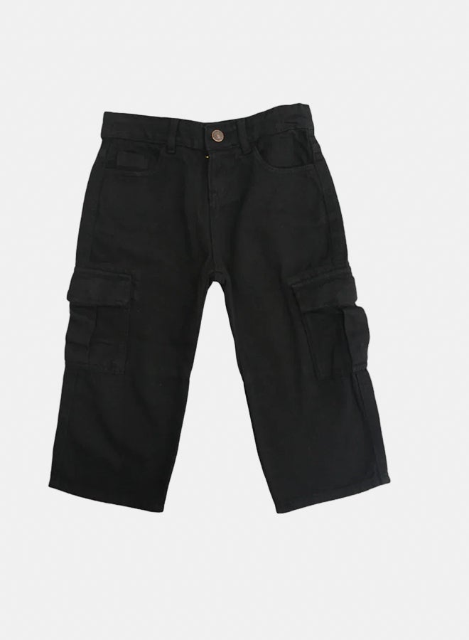 Solang Boys Plain Comfy Cargo Pants - Image 1