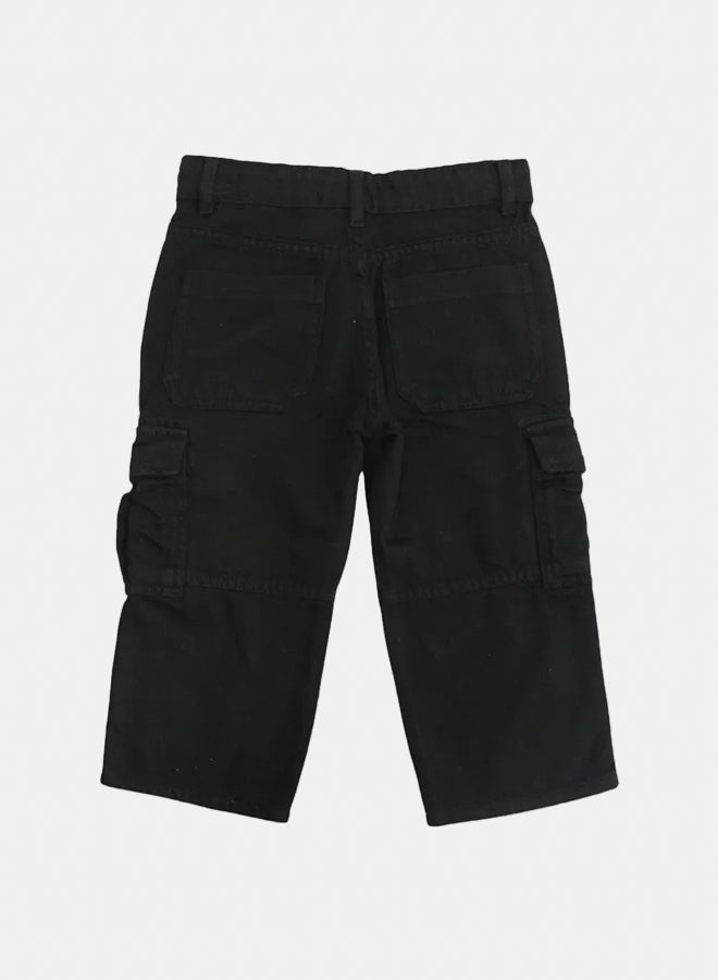Solang Boys Plain Comfy Cargo Pants - Image 2
