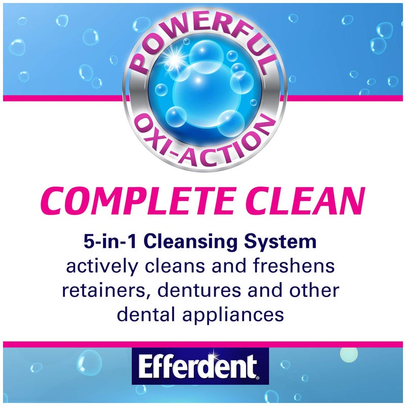 Efferdent Denture Cleanser Tablets, Complete Clean, 102 Tablets - Image 2