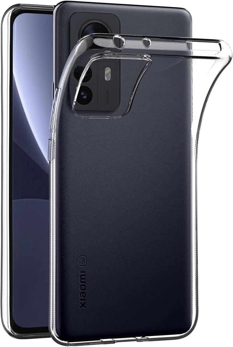 مايجين جراب لهاتف Xiaomi Mi 12 Pro مقاس 6.73 بوصة مصنوع من مادة TPU الناعمة والمطاطية والجل، غطاء خلفي شفاف - Image 1