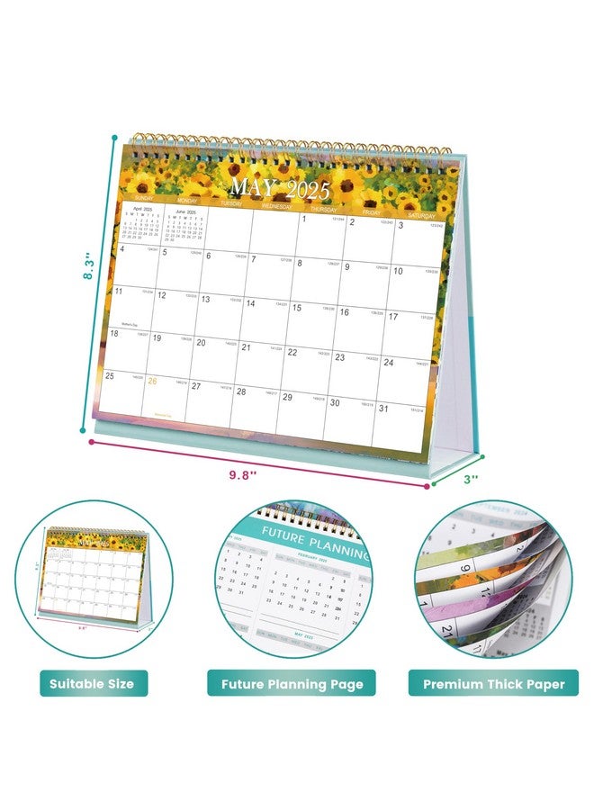 MaaIbok 2025 Desk Calendar - Standing Flip Desktop Calendar 2025, 9.8" X 8.3", Jan. 2025 - Dec. 2025, Desktop Calendar, Memoranda Lined Pages With Thick Paper, Strong Twin-Wire Binding - Image 5
