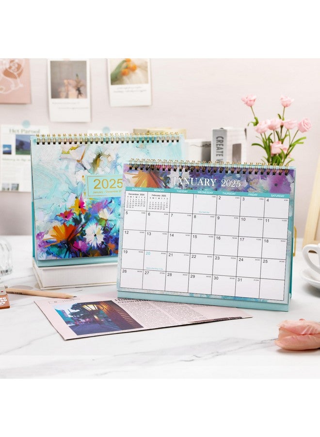 MaaIbok 2025 Desk Calendar - Standing Flip Desktop Calendar 2025, 9.8" X 8.3", Jan. 2025 - Dec. 2025, Desktop Calendar, Memoranda Lined Pages With Thick Paper, Strong Twin-Wire Binding - Image 2