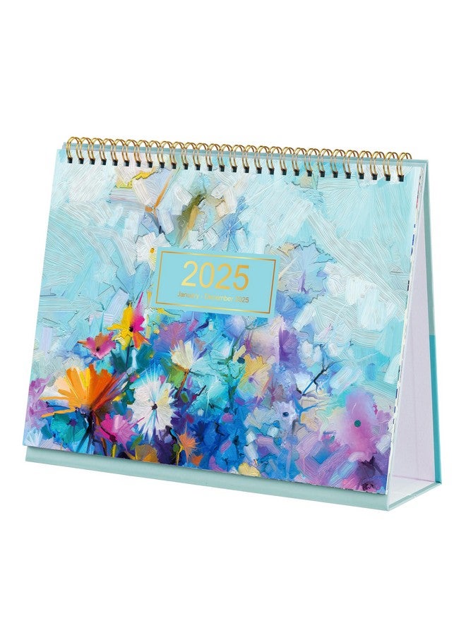 MaaIbok 2025 Desk Calendar - Standing Flip Desktop Calendar 2025, 9.8" X 8.3", Jan. 2025 - Dec. 2025, Desktop Calendar, Memoranda Lined Pages With Thick Paper, Strong Twin-Wire Binding - Image 1