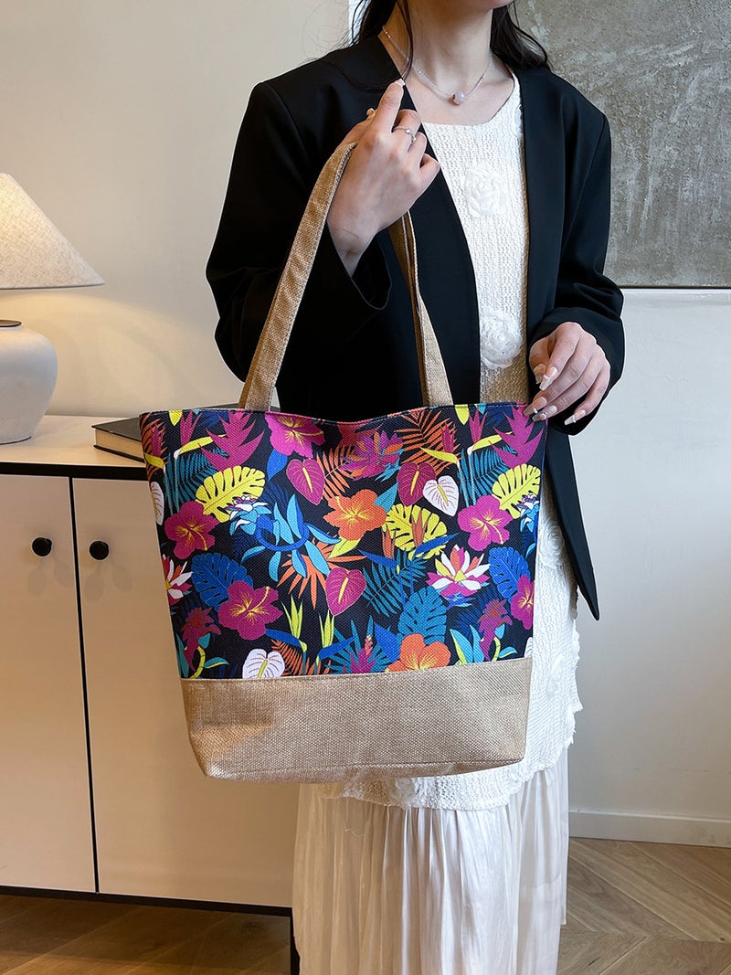 Fashion Canvas Bag New Chinese Style Literary Women'S Shoulder Bag Simple Tote Bag Large Capacity Women'S Handbag Shopping Bag - Image 4
