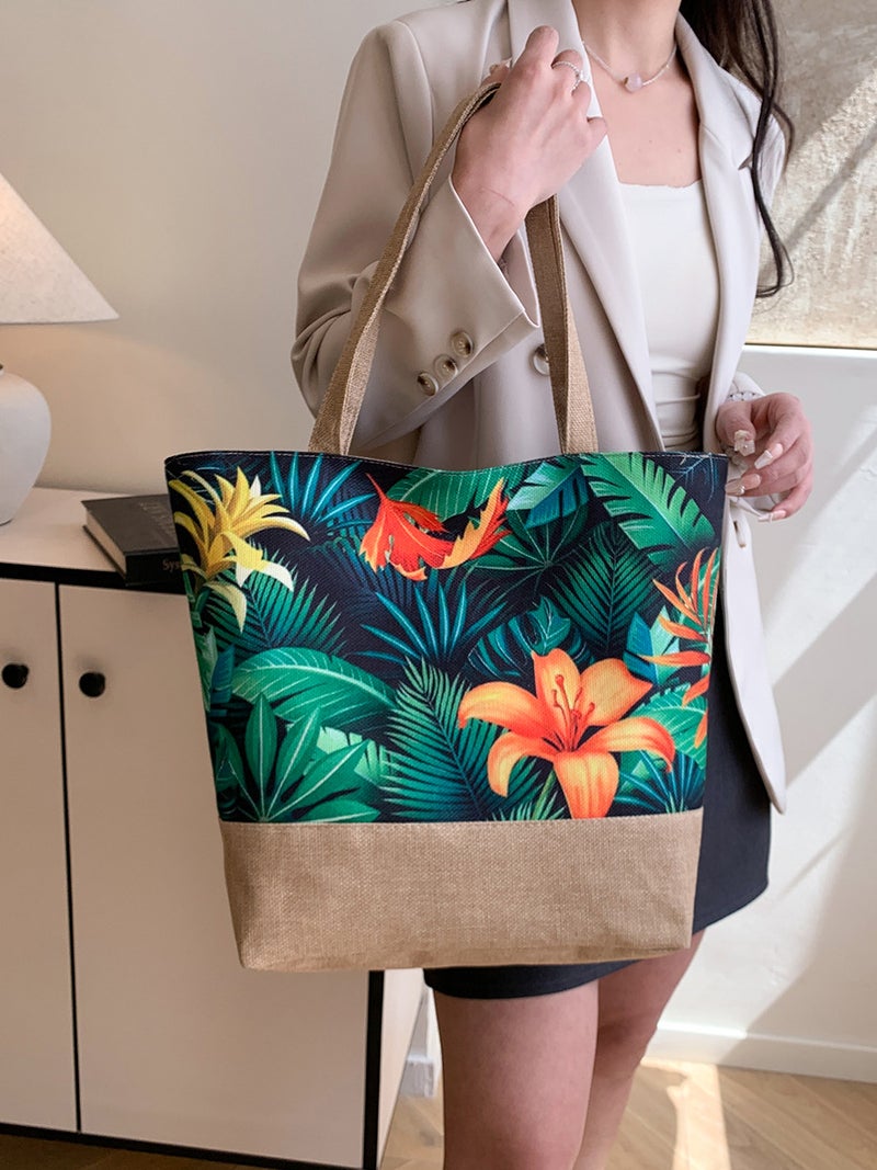 Fashion Canvas Bag New Chinese Style Literary Women'S Shoulder Bag Simple Tote Bag Large Capacity Women'S Handbag Shopping Bag - Image 3