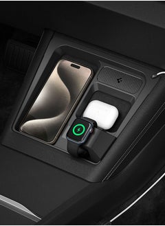 Spigen 3 in 1 Wireless Charging Hub Mount for Tesla Model 3 (2025 / 2024) [Watch Charger NOT Included]  - Image 1
