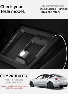 Spigen 3 in 1 Wireless Charging Hub Mount for Tesla Model 3 (2025 / 2024) [Watch Charger NOT Included]  - Image 2