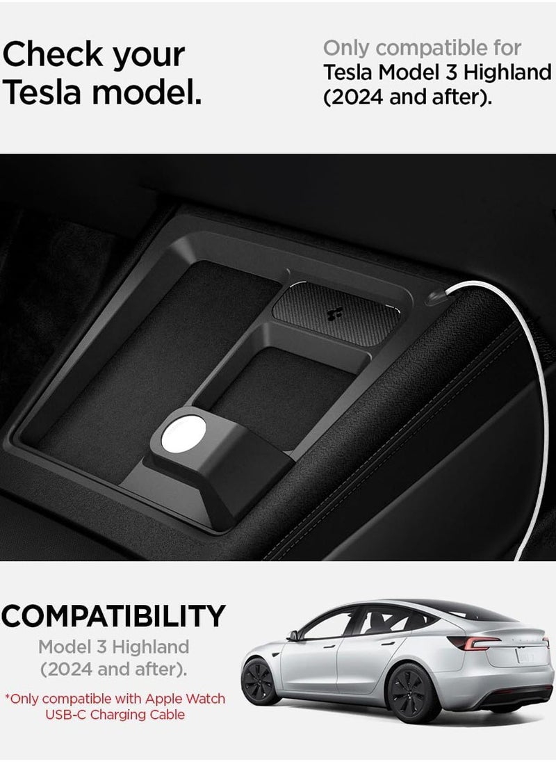 Spigen - 3 in 1 Wireless Charging Hub Mount for Tesla Model 3 (2025 / 2024) [Watch Charger NOT Included] - Image 1