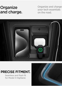 Spigen 3 in 1 Wireless Charging Hub Mount for Tesla Model 3 (2025 / 2024) [Watch Charger NOT Included]  - Image 3