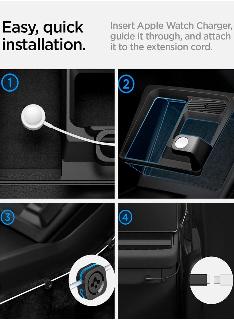 Spigen - 3 in 1 Wireless Charging Hub Mount for Tesla Model 3 (2025 / 2024) [Watch Charger NOT Included] - Image 1