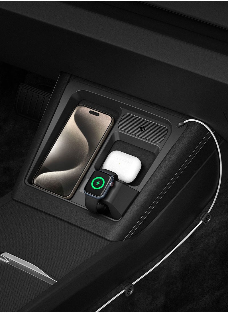 Spigen - 3 in 1 Wireless Charging Hub Mount for Tesla Model 3 (2025 / 2024) [Watch Charger NOT Included] - Image 1