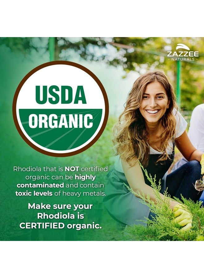 Zazzee USDA Organic Rhodiola 10:1 Exract, 3000 mg Strength, 120 Capsules, 4 Month Supply, Standardized and Concentrated 10X Extract, 100% Vegetarian, Extra Strength, All-Natural and Non-GMO - Image 2