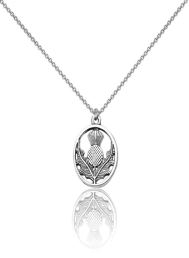 WUSUANED Scottish Thistle Flower Necklace Scotland Thistle Charms Pendant Thistle Lover Gift Scottish Jewelry - Image 2
