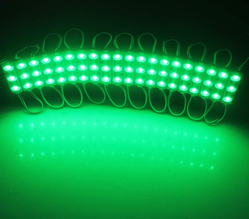 Rextin Super bright 200pcs 3 LED Module Green 5630 5730 SMD 40-45LM Per led Waterproof Decorative Light for Letter Sign Advertising Signs with Tape Adhesive Backside - Image 4