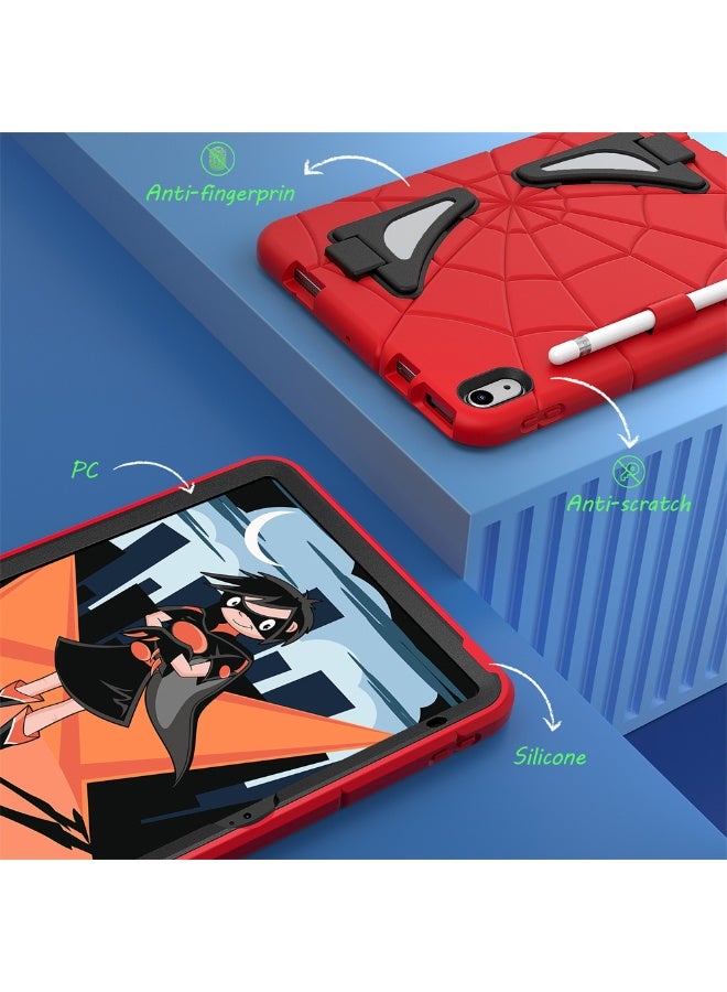 حافظة لجهاز iPad (A16) من الجيل الحادي عشر مقاس 11 بوصة 2025/حافظة لجهاز iPad من الجيل العاشر مقاس 10.9 بوصة 2022 حافظة iPad حافظة واقية مزدوجة حامل ظهر ناعم من السيليكون مع حامل قلم Apple Pencil وحزام كتف للأطفال - Image 5