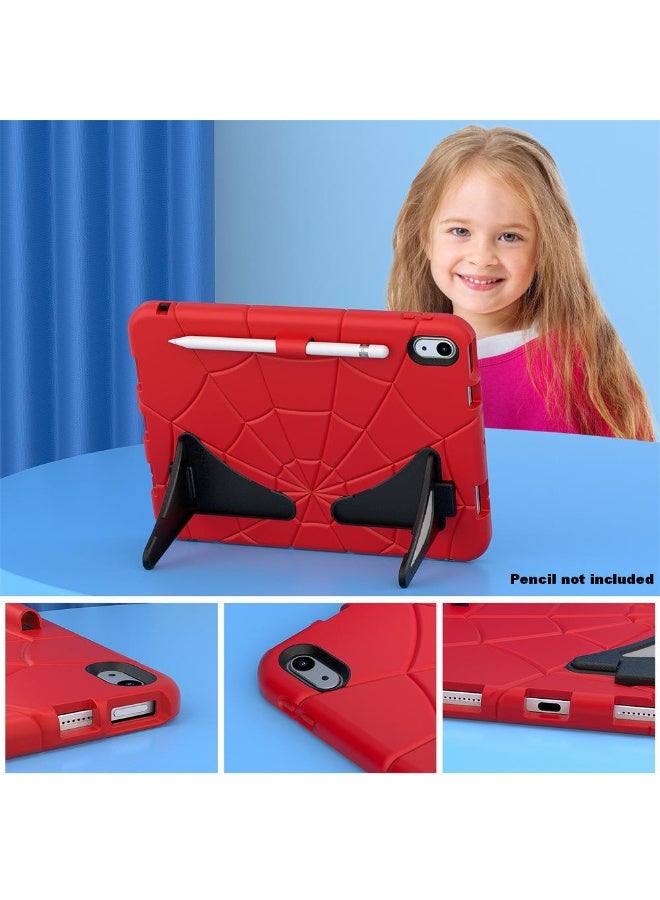 Case for iPad (A16) 11th Gen 11-in 2025/Case For iPad 10th Gen 10.9-in 2022 iPad Case Double protective case Stand Soft Silicon Spider Back with apple pencil holder and Shoulder Strap Cover for kids - Image 2