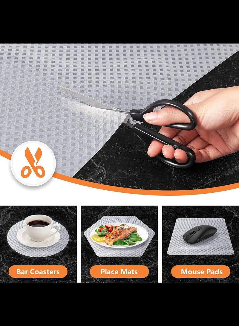 Drawer Liner for Kitchen,Shelf Liners for Kitchen Cabinets, Refrigerator Liners, Waterproof & Oil-Proof Kitchen Cupboard Liner, Plastic Drawer Mats, EVA Material Non Adhesive Fridge Liner for Shelves, Clear 30 x 150cm - Image 3