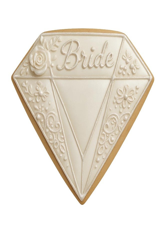 Mighty Gadget Diamond Cookie Cutter & Stamp - 4x3.42 Inches, Elegant Gem Shape for Baking & Fondant - Image 3