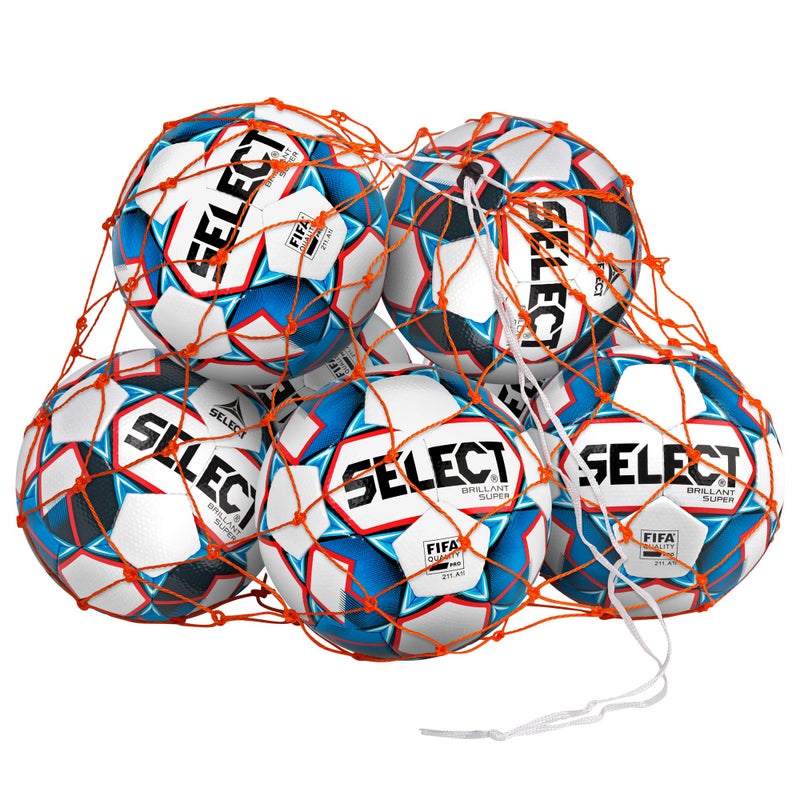 unisex adult Soccer Ball Net, White, Holds 10-12 balls US