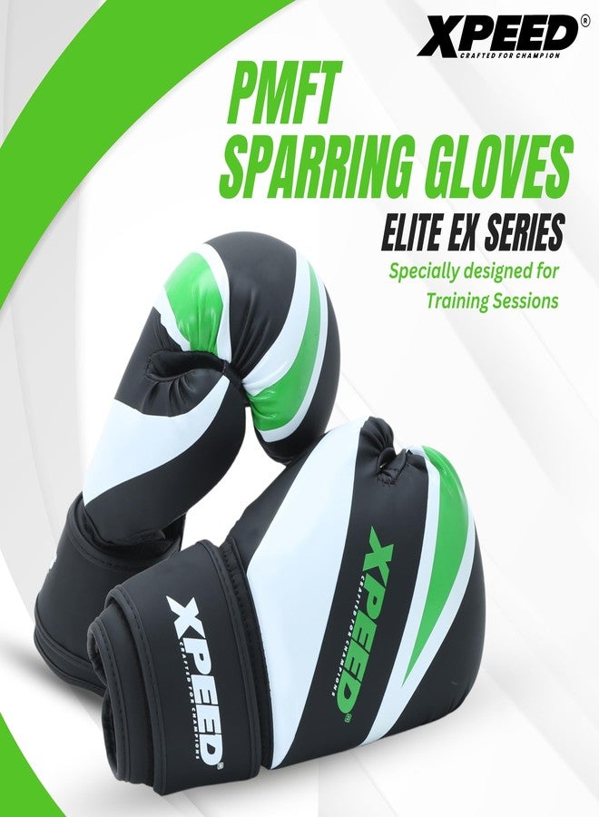 XPEED Boxing Gloves, PU XP401 PMFT Sparring Gloves for Boxing, MMA, Kickboxing, Muay Thai, Excellent Impact Resistance for Men & Women | Foam Padding | Velcro Hook and Loop Closure (12oz, Green) - Image 2