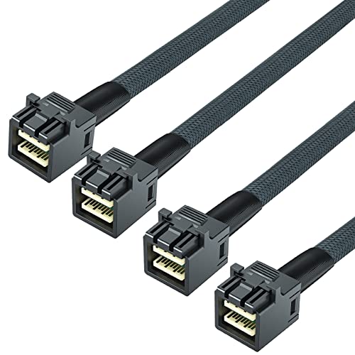 ipolex SFF-8643 to SFF-8643 Internal MiniSAS HD Cable with Sideband, Support up to 4 Lanes of SAS Data, Work with Server, Raid Card & PCI Express Controller, 0.8-m(2.6ft), 2 Pack - Image 3